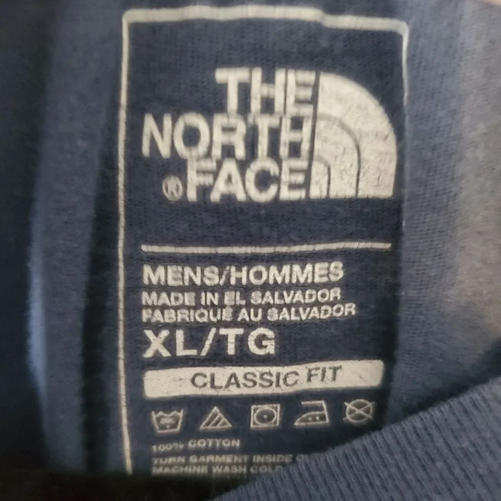 The North Face Long Sleeve Tee Shirt Mens XL Blue Climbing Outdoor Adult | EUC